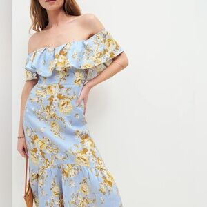 Reformation Baela Linen Dress - size 0